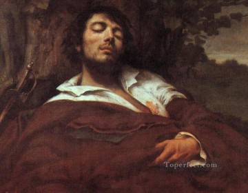  Gustav Obras - Hombre Herido WBM Realista Realista pintor Gustave Courbet